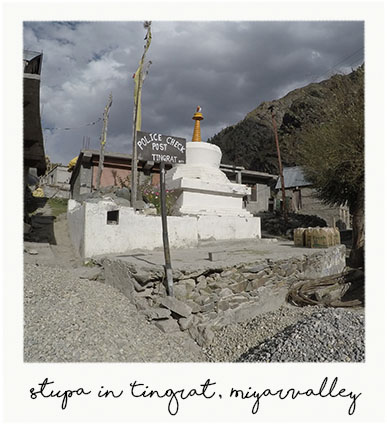Vallée Miyar - Stupa et Tingrat