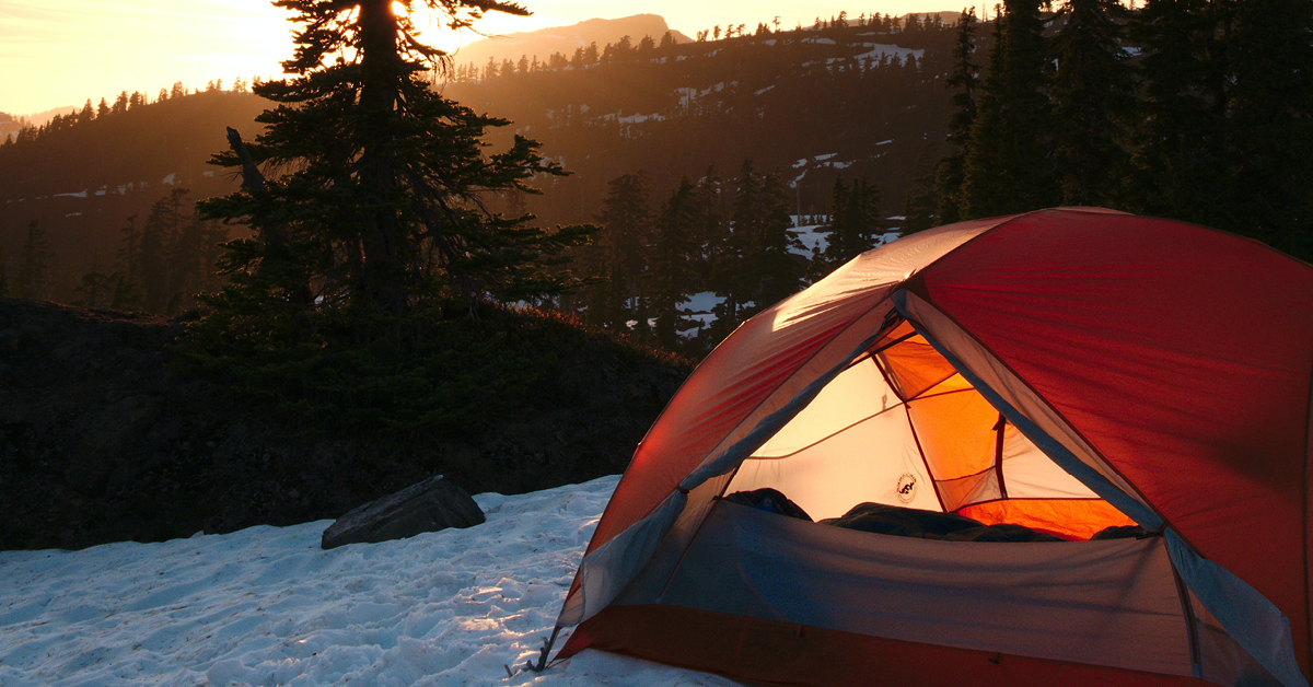 Tente de camping d'hiver