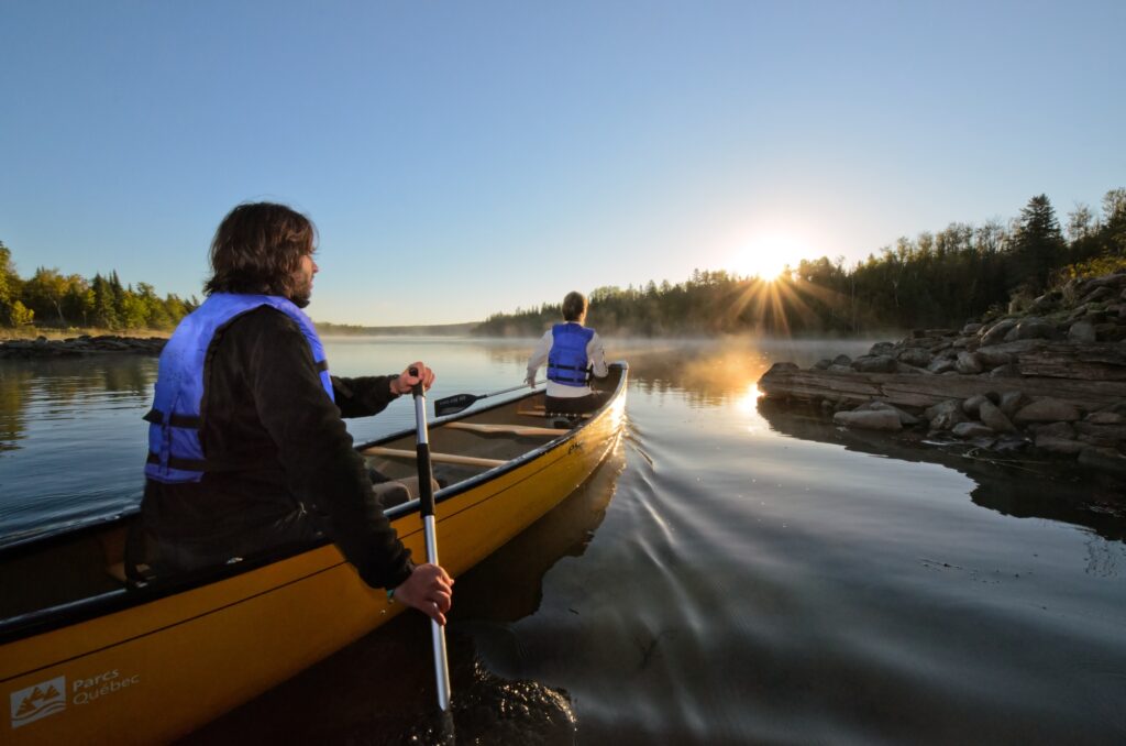 Canoe on the Lake Témiscouata, in the province of Quebec