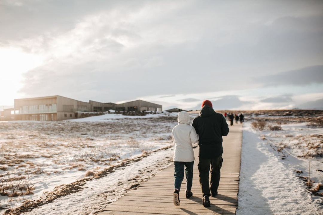 Couple running winter sport Valentine's day gift idea