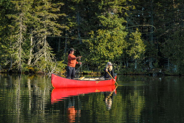 2 girls fly fishing