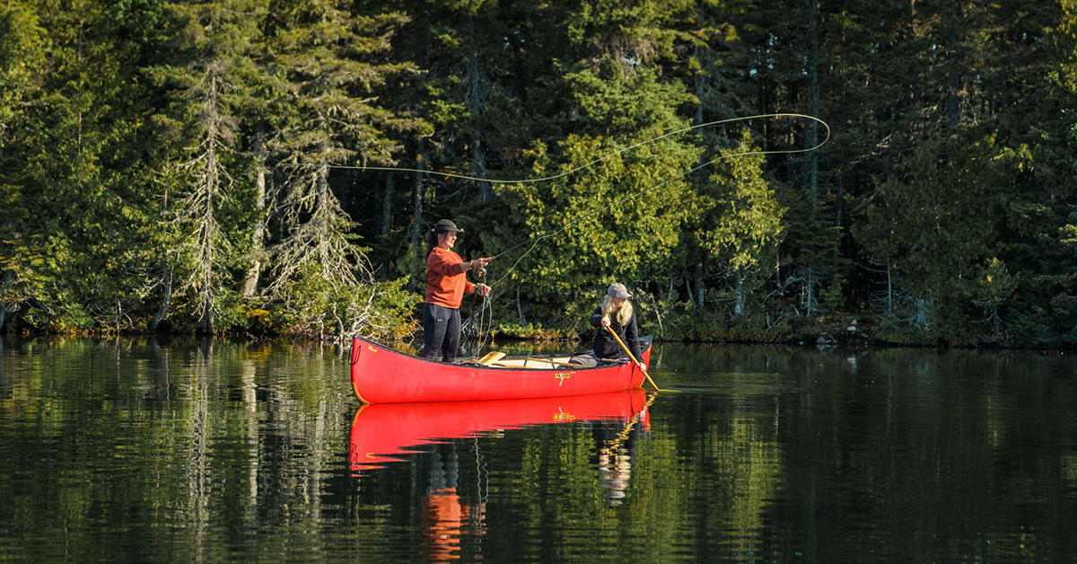 2 girls fly fishing