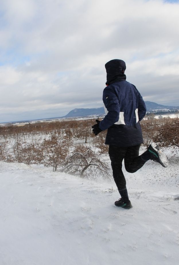 Running in the snow