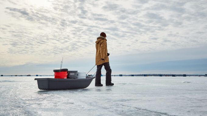 Pêche sur glace survol