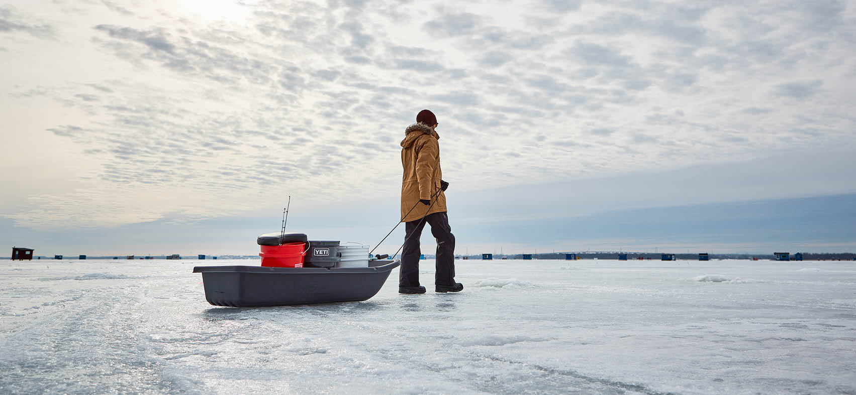 Pêche sur glace survol