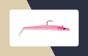 Soft plastic lure in the shape of a sandeel