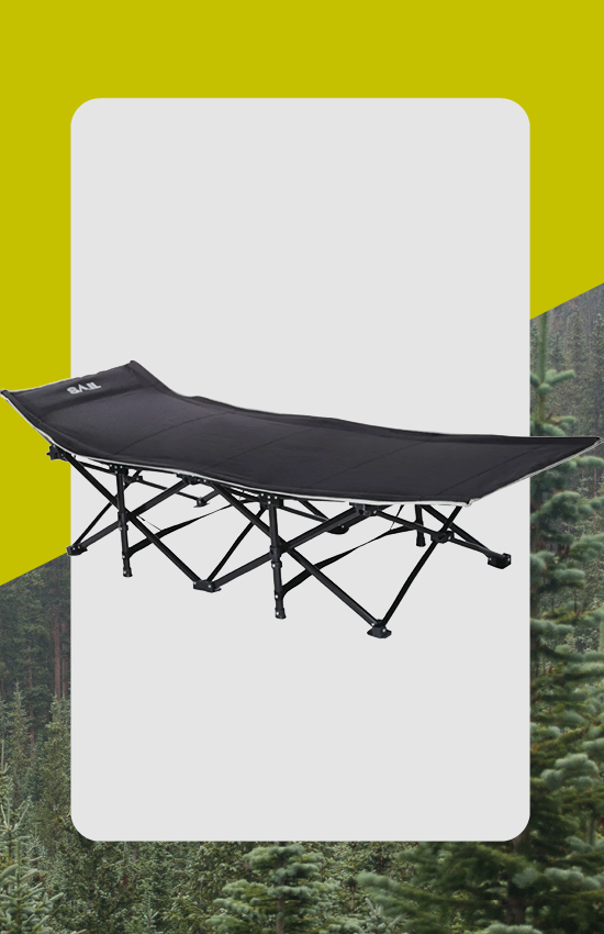 Camping furniture are chairs, tables, hammocks and cot beds camping essentials or glamping
