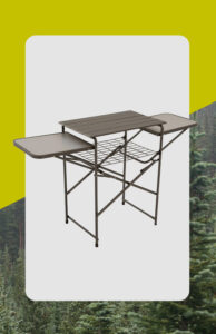 Folding camping table