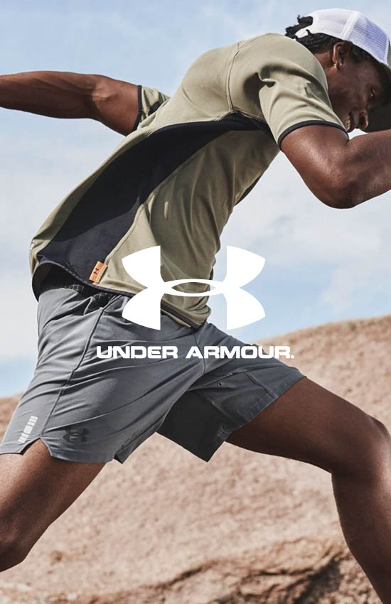 Man running with under armour activewear