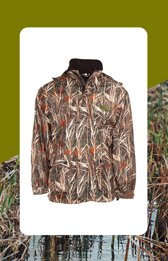 Adults' jacket for waterfowl hunting