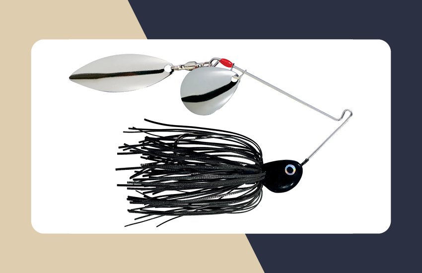 Leurre de pêche en métal de type spinnerbait