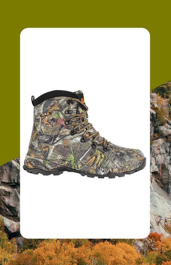 Men's camouflage hunting boots