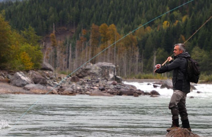 Cyril Chauquet fly fishing for trout