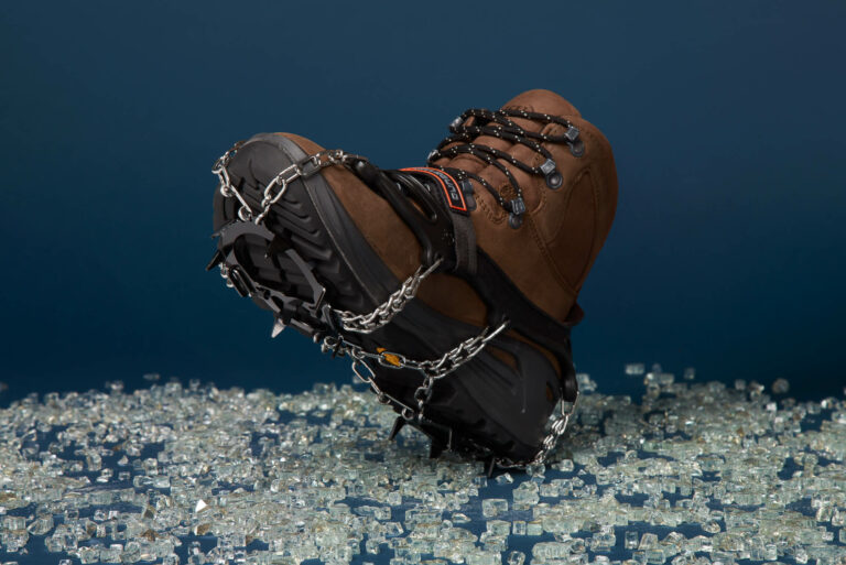 Crampons à Crampons Avec 19 Dents En Acier Inoxydable Pour Chaussures De Montagne, Escalade, Trekking, Hiver Et Extérieur (M