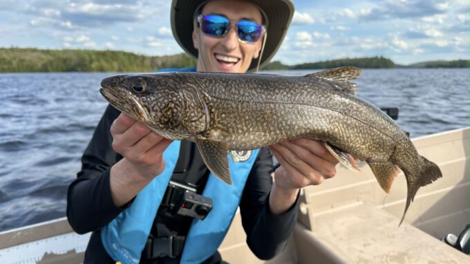 Charles Raymond with a Lake Trout