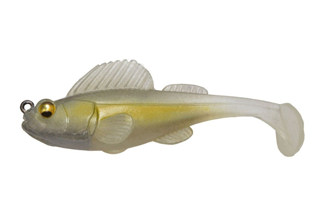 leurre de pêche vintage a bombardier clair/bleu, super appât