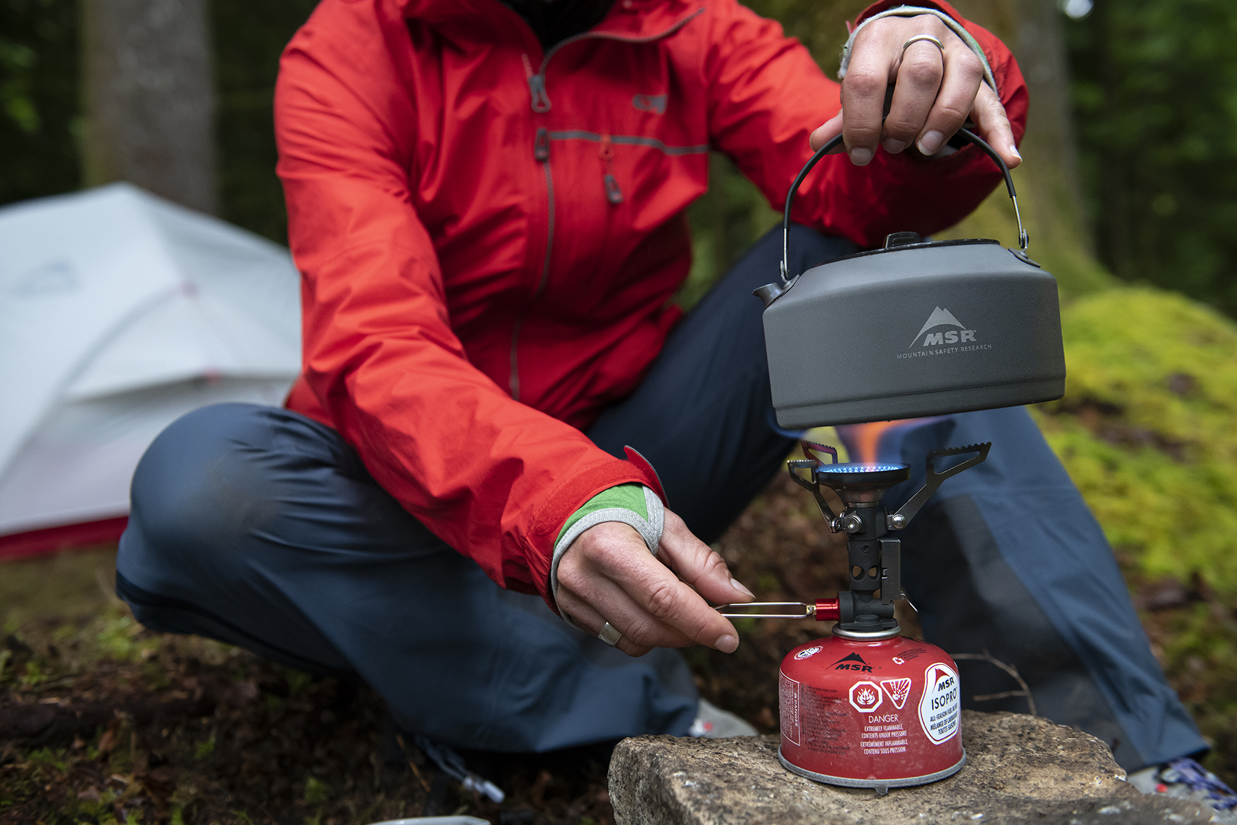 Réchaud pour le camping d'automne