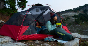 Winter camping sleeping bag