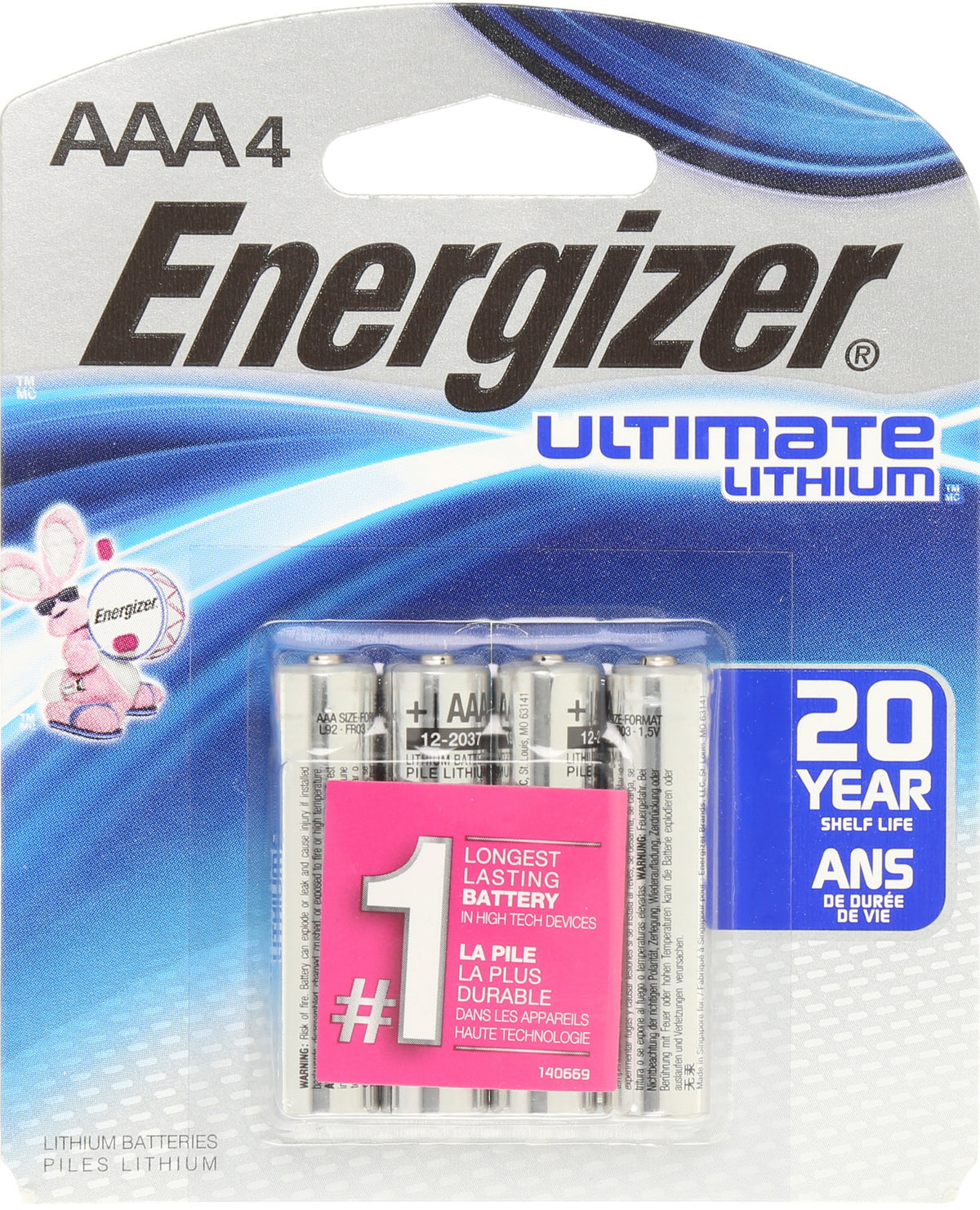 Lithium Battery AAA - 4/PK