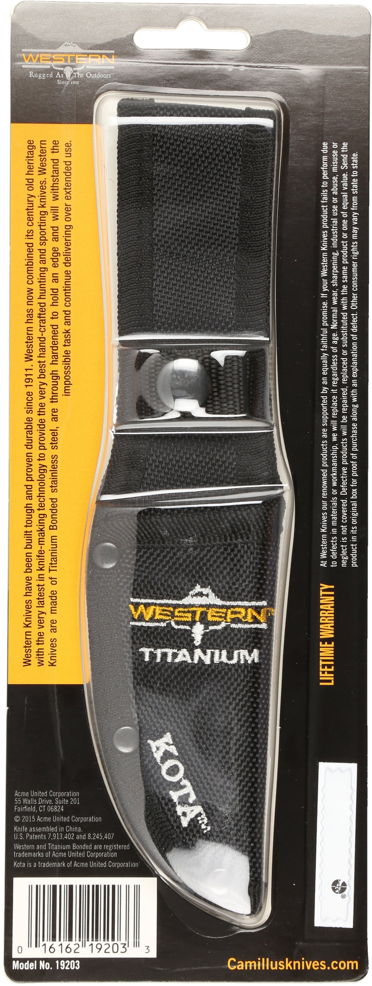 Western Kota Fixed Blade Hunting Knife - 8.25 in.