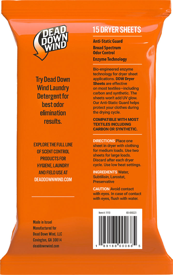Odour Eliminator Dryer Sheets - 10/PK