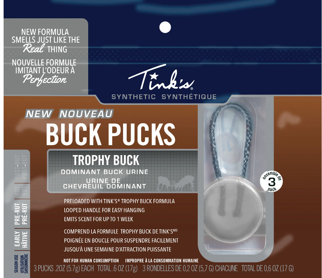 Trophy Buck Deer Synthetic Buck Pucks - Buck - 3/PK
