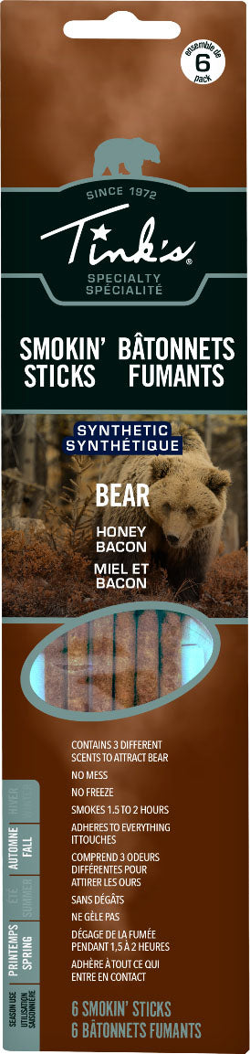 Bear Synthetic Smoking Sticks - Honey Bacon - 6/PK