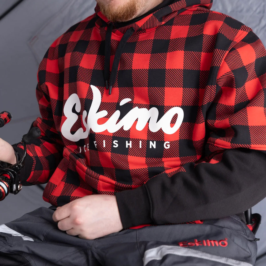 Retro Buffalo Fishing Pullover Hoodie - Men's