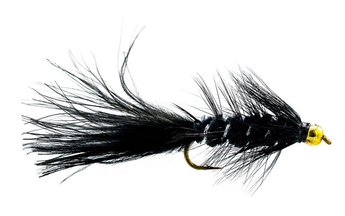 Bead Head Black Wolly Bugger Bass Streamer