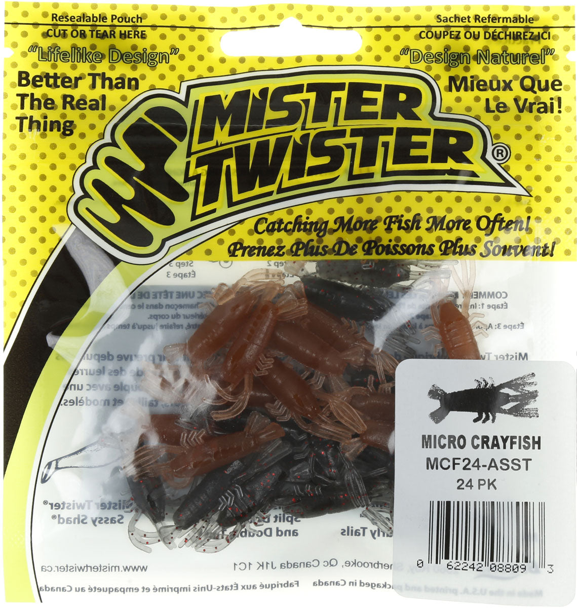 Micro Crayfish Soft Baits - 24Pcs
