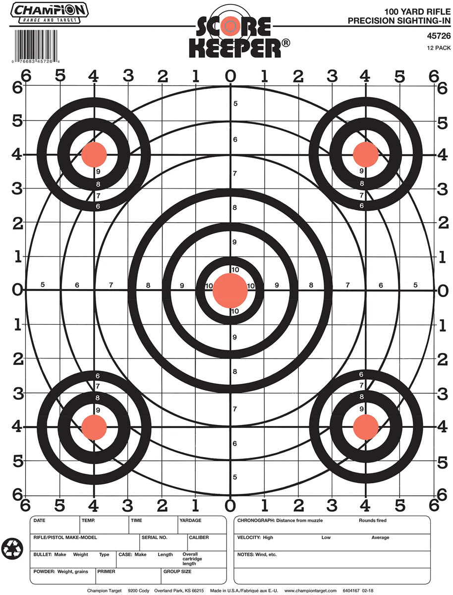Score Keeper Bull Targets - 12/PK