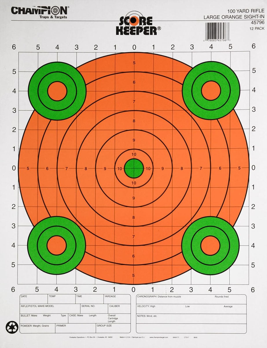 Scorekeeper Hunting Target - 12/PK