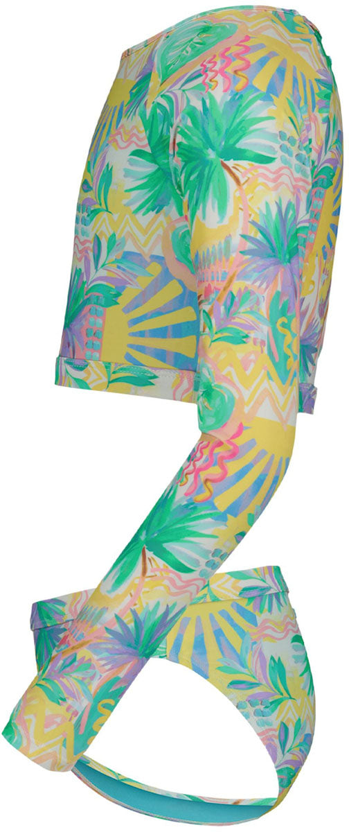 Palm Sun Crop Swimsuit - Girls'