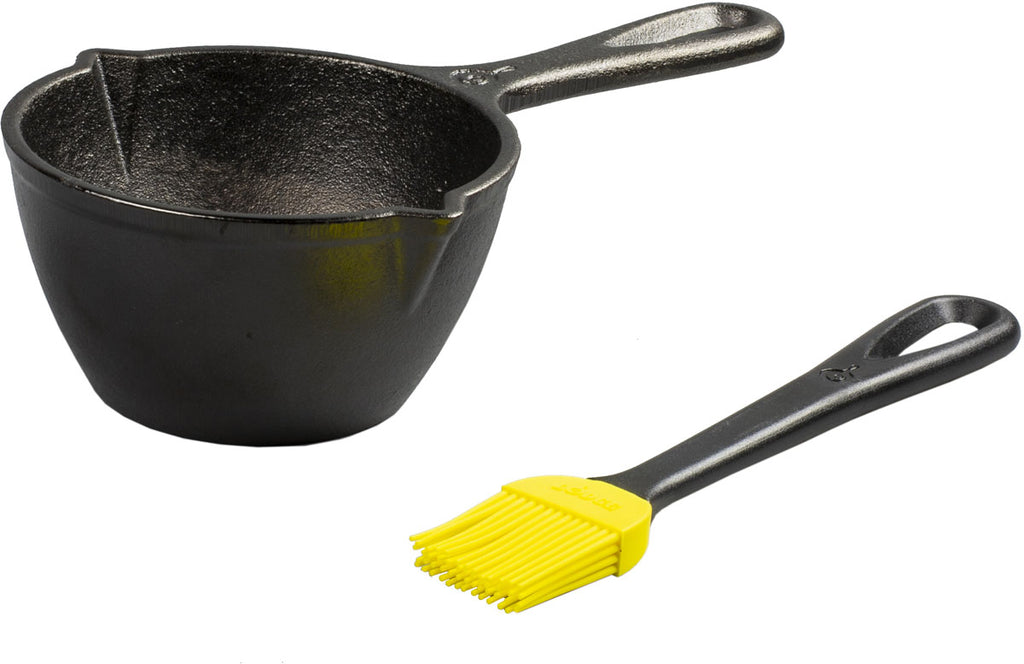Cast Iron Skillet with Silicone Brush