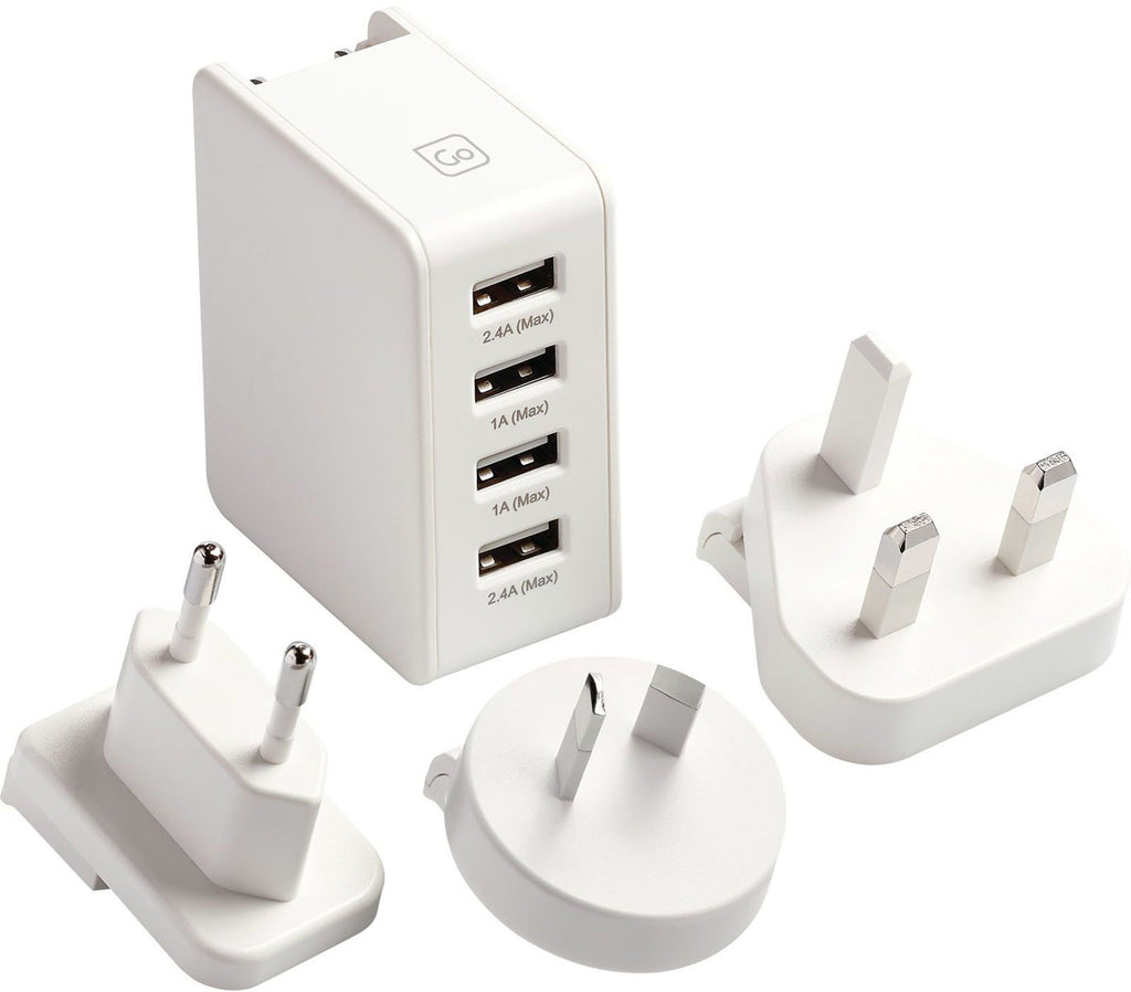 Worldwide USB Charger with 4 USB Ports