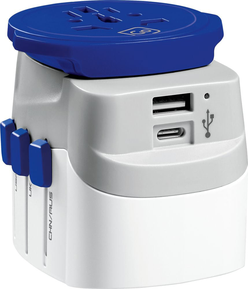 Worldwide Adaptor with USB-A and USB-C Ports