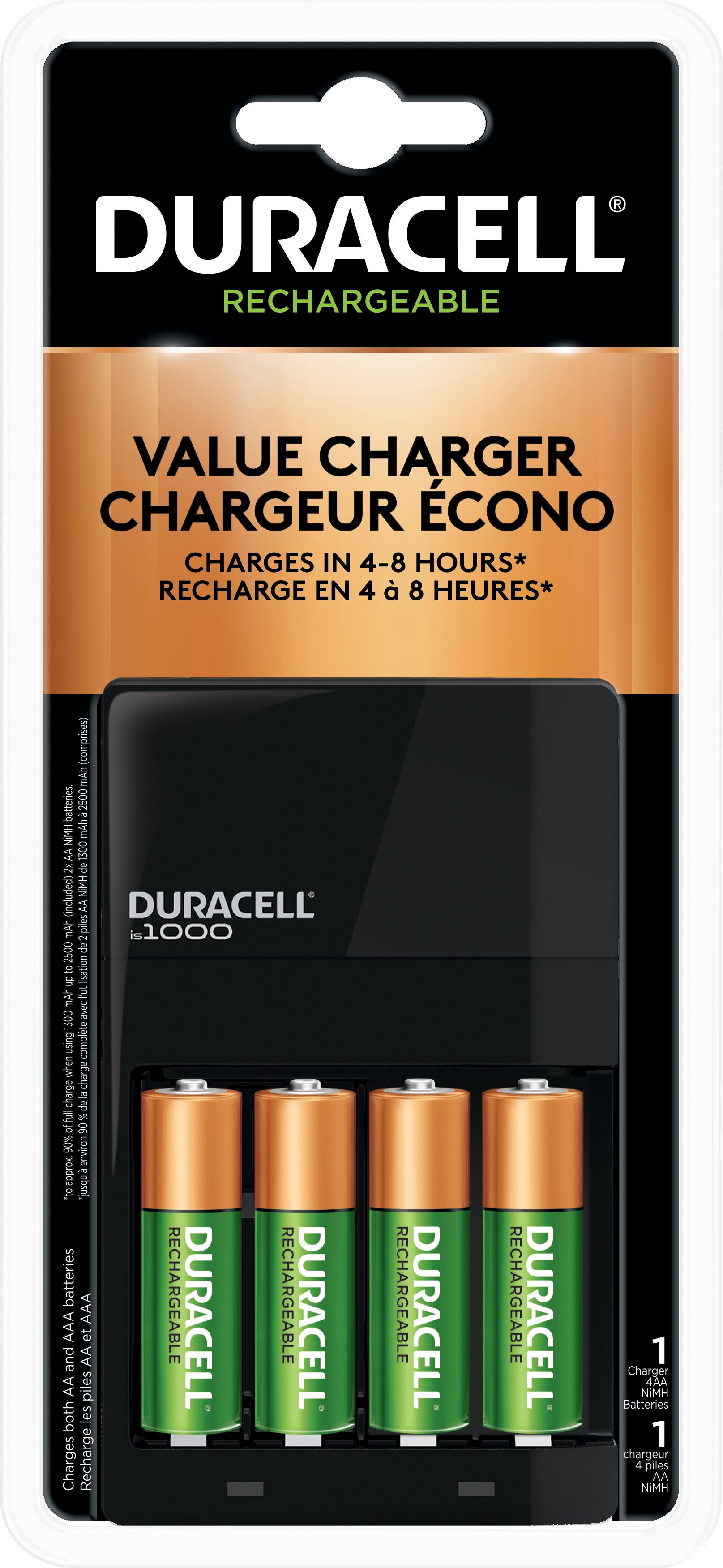 Ion Speed 1000 NiMH Battery Value Charger with 4 AA Batteries