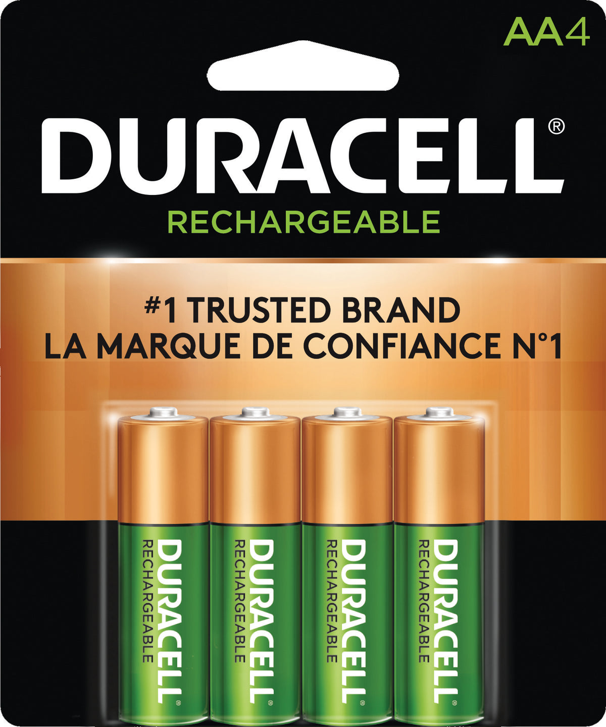 Rechargeable Pre-Charged NiMH AA Batteries - 4/PK