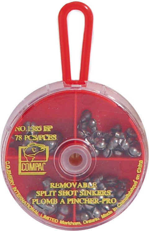 Removable Split Shot Sinkers Assortments Dispenser 