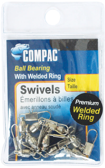Welded Ball Bearing Swivels with Interlock Snaps - #5 - 10/PK