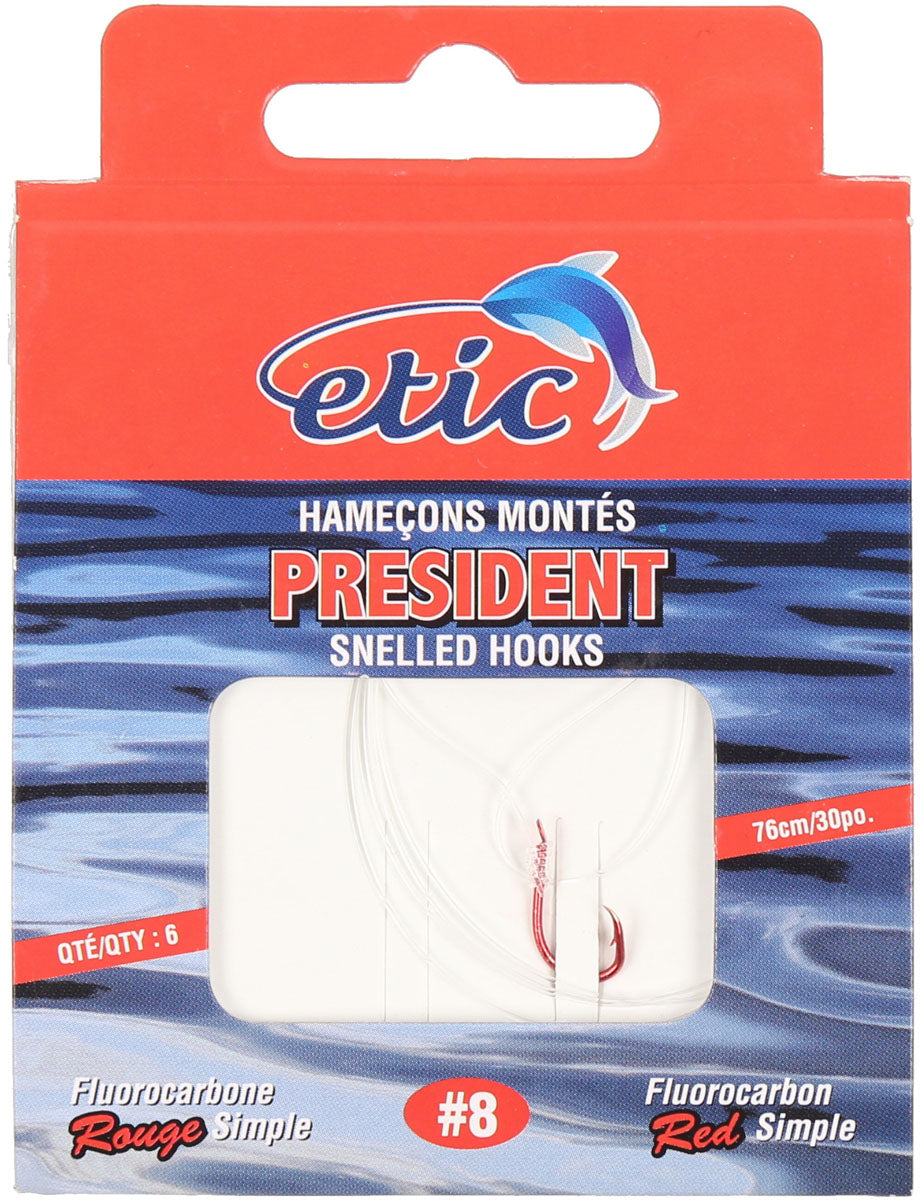 President Snelled Hooks - 6/PK