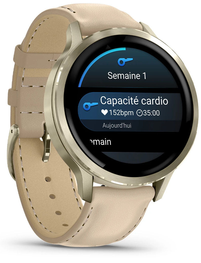 Venu 4 GPS Activity Leather Band Smart Watch - 41 mm