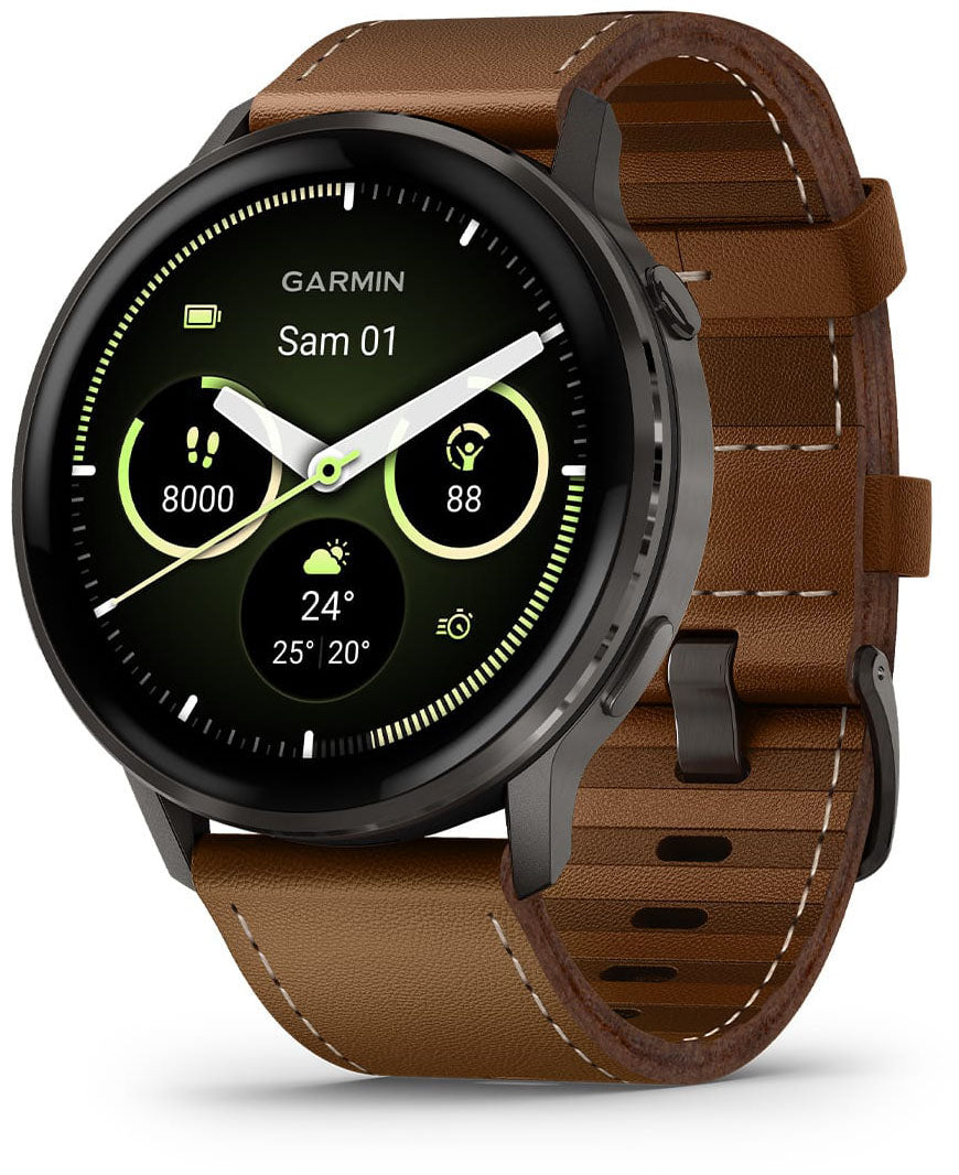 Venu 4 GPS Activity Leather Band Smart Watch - 45 mm