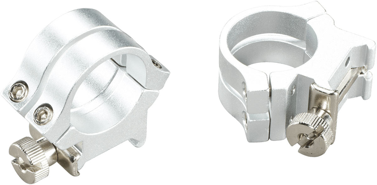 Quad-Lock Scope Rings - High - Silver - 1 in.