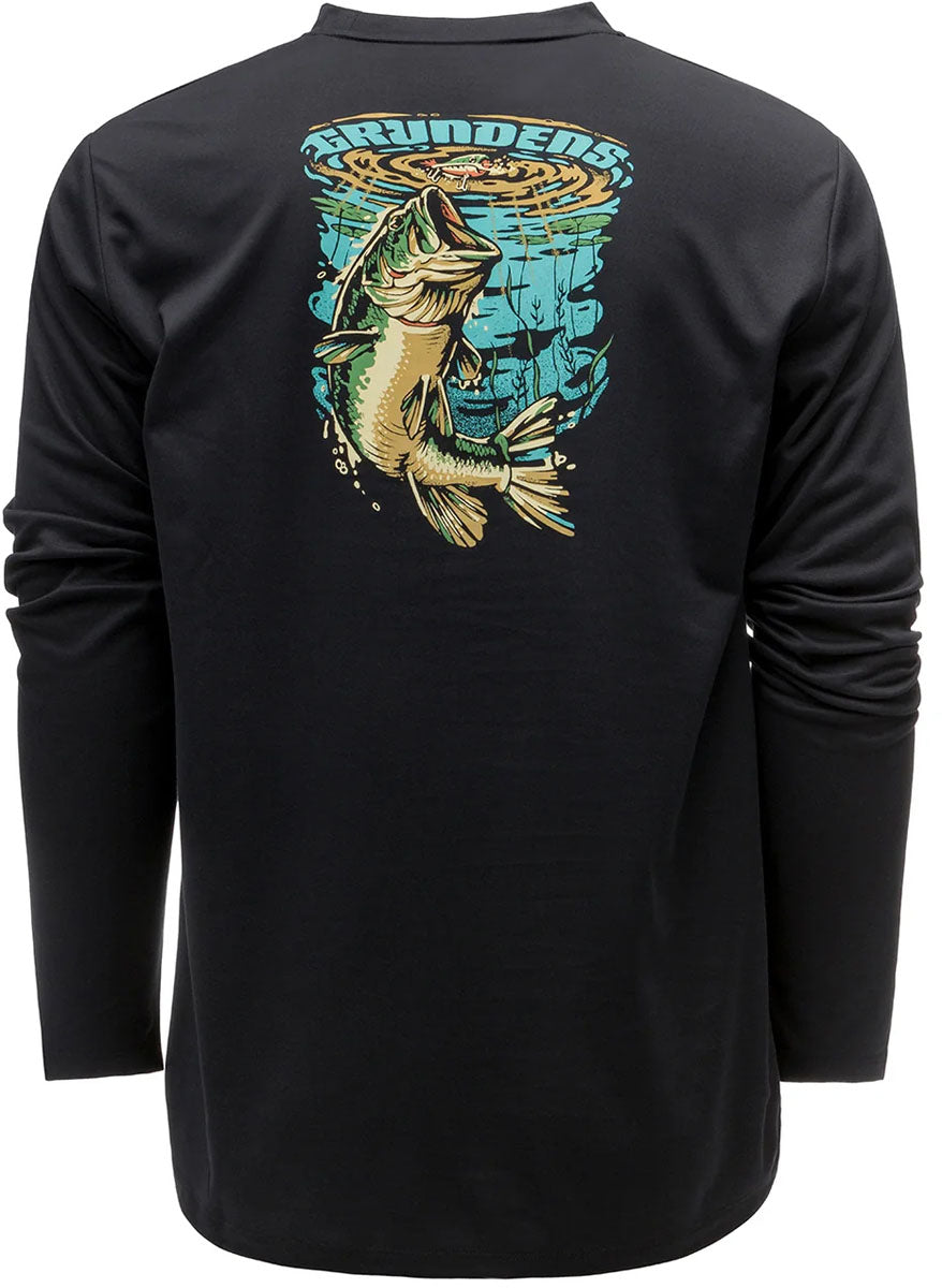 Bass Popper Long Sleeve Fishing T-Shirt - Men's