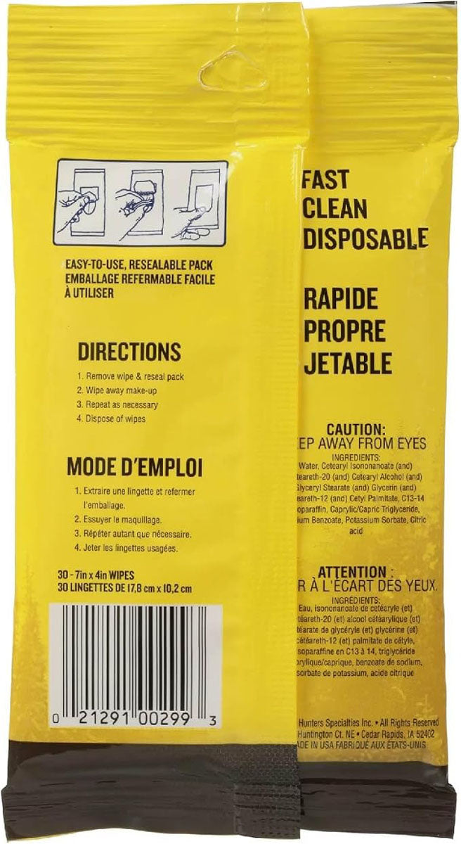 Camo Off Makeup Remover Wipes - 30/PK