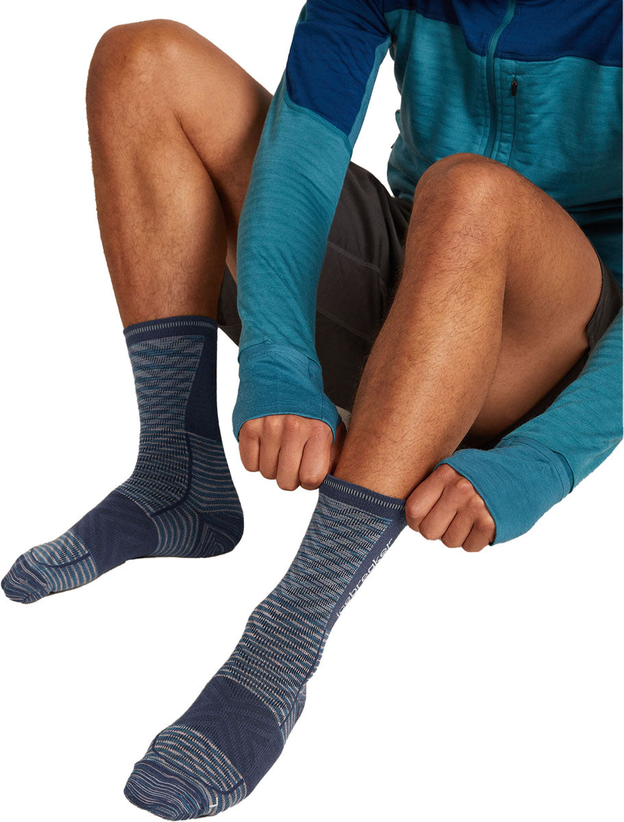 Merino Blend Run+ Ultralight Crew Fusion Dye - Men's