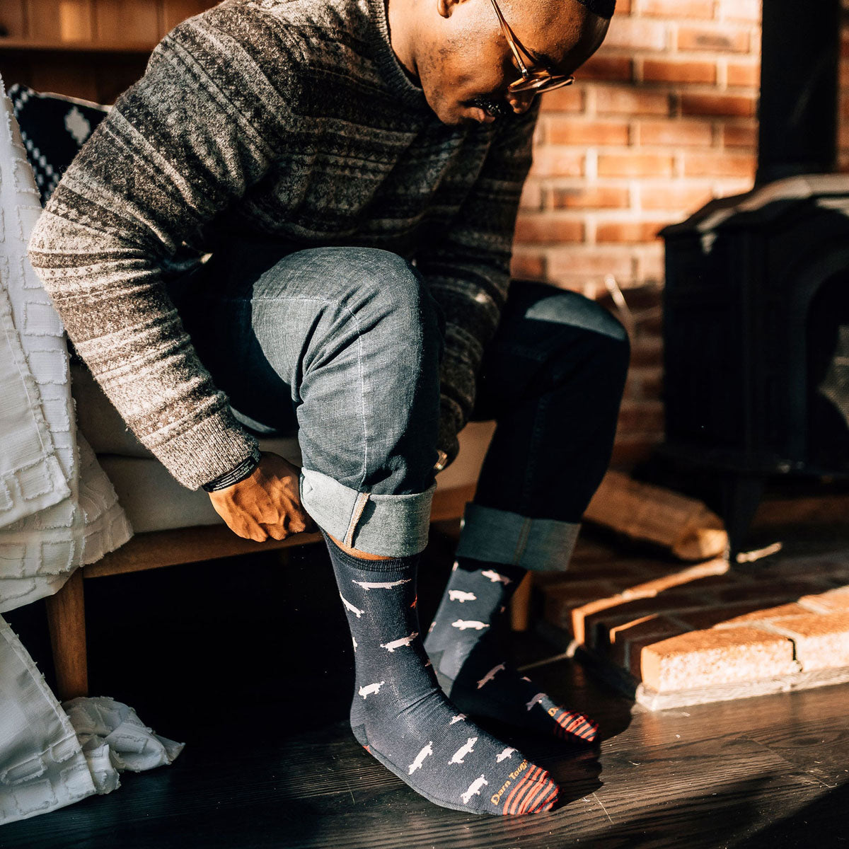 Truffle Hog Crew Lightweight Lifestyle Socks - Men's