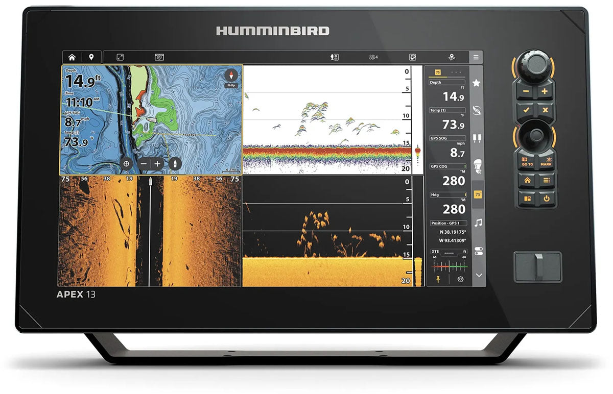 Apex 13 in. Fishfinder with MSI+ VX Transducer
