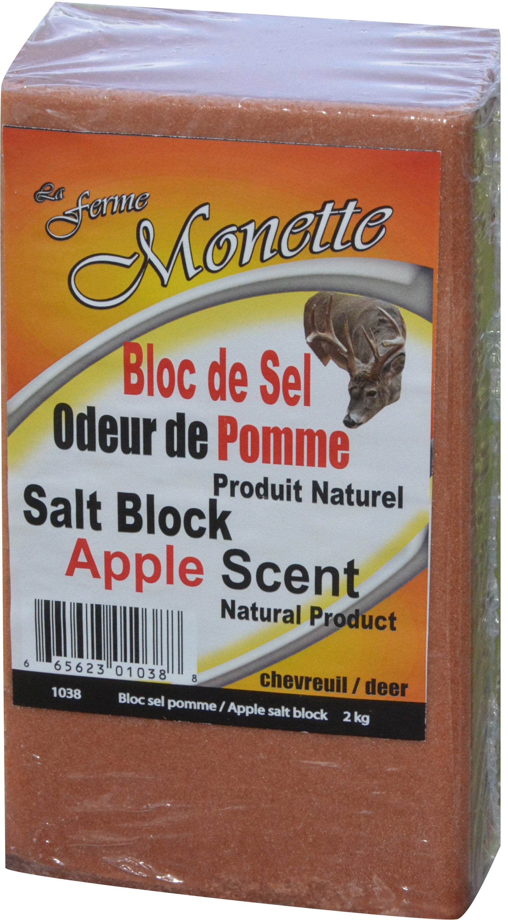 Deer Salt Block - Apple - 2 kg